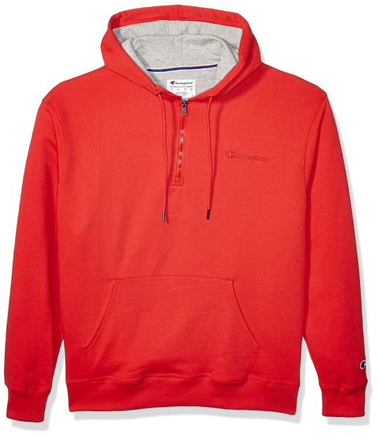 Champion Mens Powerblend Fleece Quarter Zip Hoodie