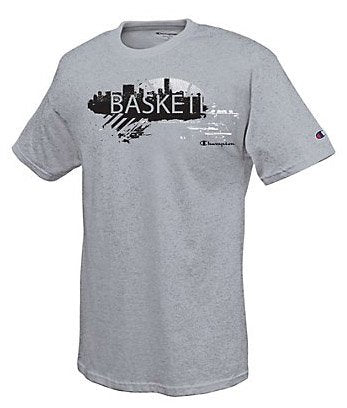Champion Cotton-Rich Men's T Shirt with 'Basketball City' Graphic
