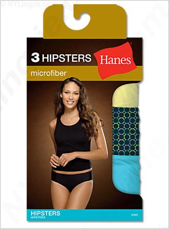 Hanes Women's Body Creations Microfiber Hipsters 3 Pack