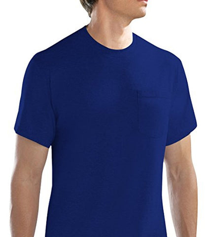 Fruit of the Loom Men`s 4-Pack Tonal Blues Pocket T-Shirts