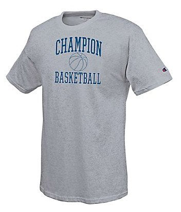 Champion Cotton-Rich Men's T Shirt with Champion Basketball Graphic