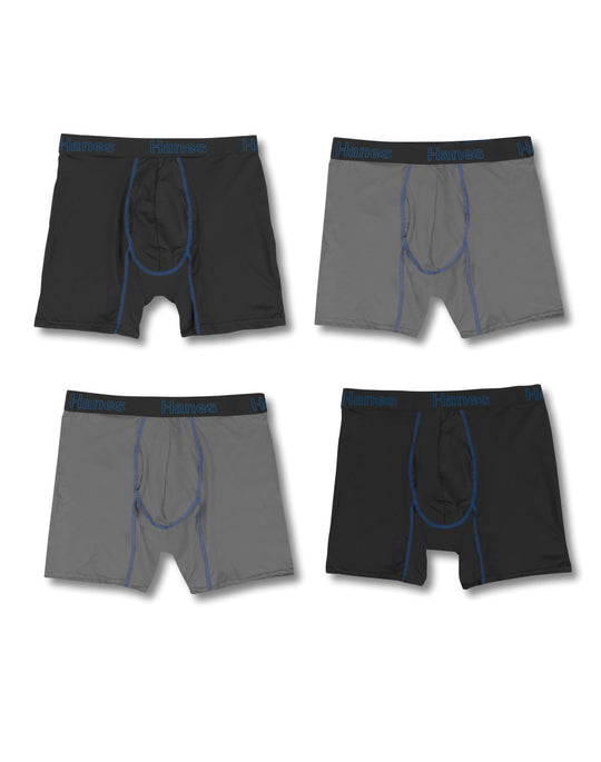 Hanes Mens Comfort Flex Fit Breathable Mesh Boxer Briefs 4-Pack