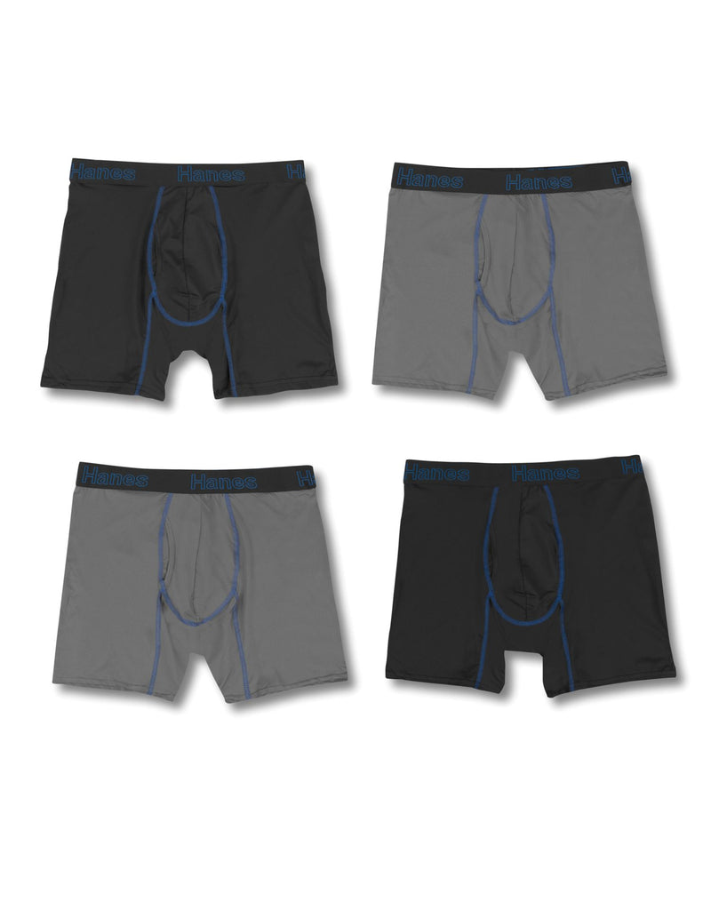 Hanes Mens Comfort Flex Fit Breathable Mesh Boxer Briefs 4-Pack