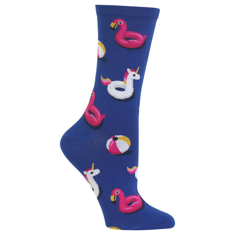 Hot Sox Womens Pool Floats Crew Socks