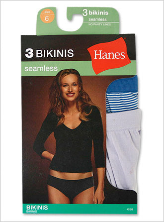 Hanes Women's Seamless Bikini Panties 3 Pack