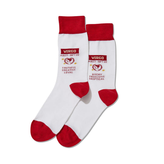 Hot Sox Mens Virgo Zodiac Crew Socks