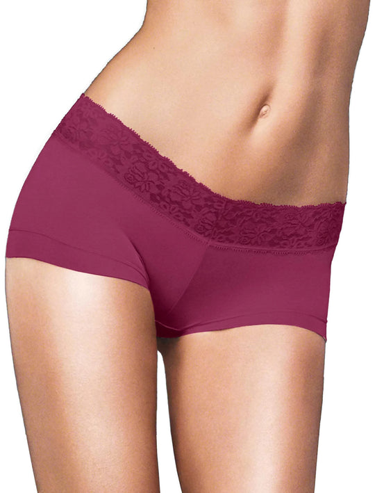 Maidenform Women`s Cotton Dream Boyshort with Lace
