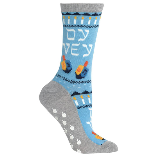 Hot Sox Womens Oy Vey Non Skid Crew Socks