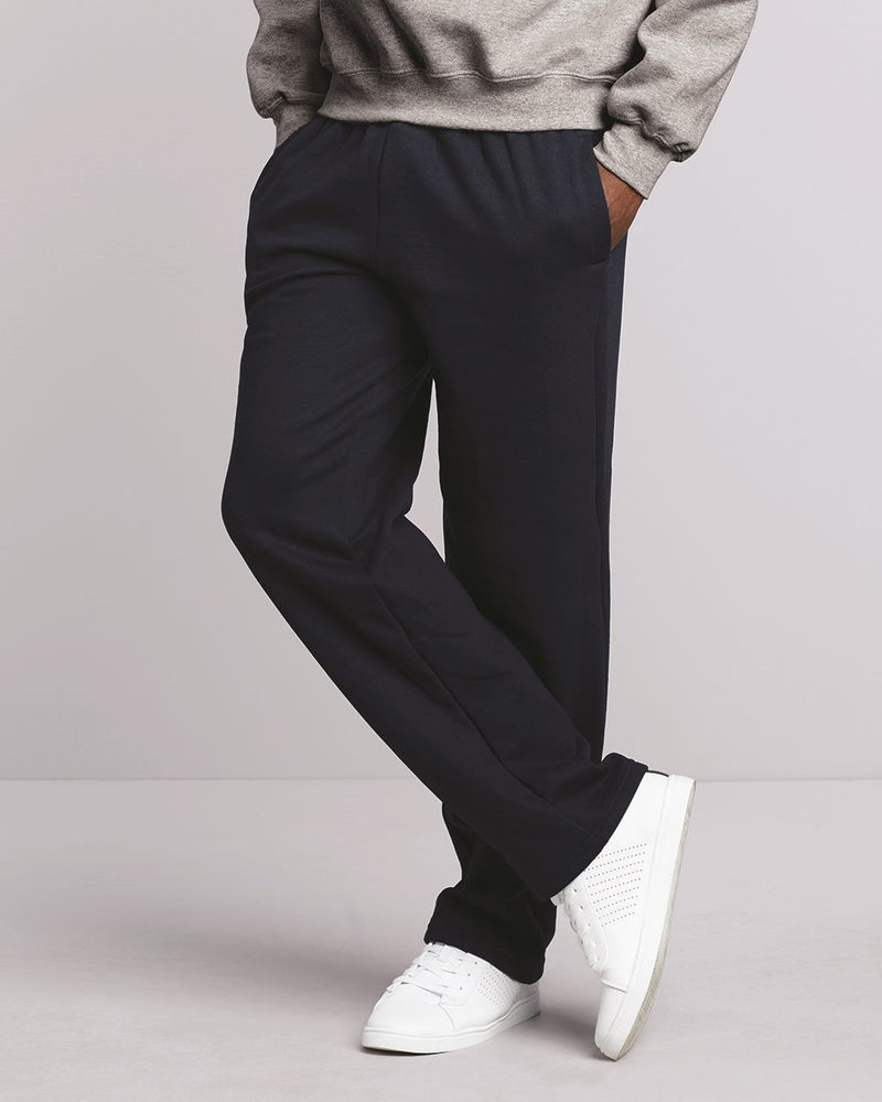 Gildan Mens DryBlend Open-Bottom Sweatpants with Pockets, XL, Charcoal