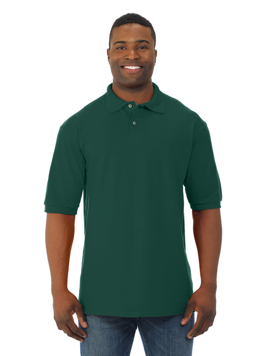 Jerzees Mens Ring-Spun Cotton Pique Short Sleeve Sport Shirt