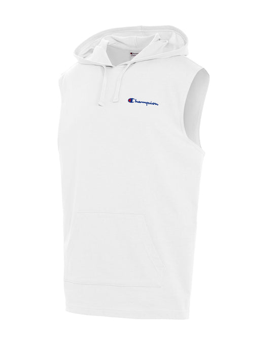 Champion Mens Middleweight Sleeveless Hoodie, L, Blue Horizon