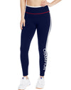 Champion Womens Infinity Sport Tights, L, Athletic Navy/White/Scarlet