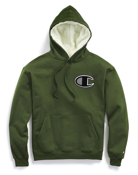 Champion Life Mens Super Fleece 2.0 Sherpa Lined Cone Hoodie