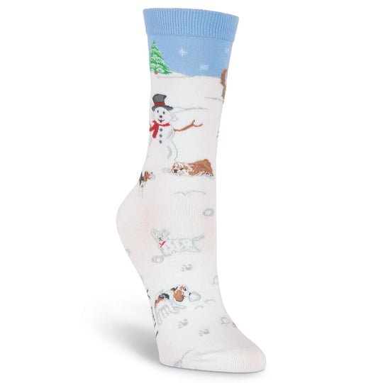 K. Bell Womens Snow Paws Crew Socks