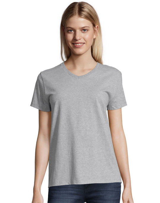 Hanes Womens ComfortSoft Short Sleeve V-neck Tee 2-Pack