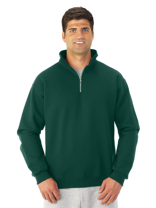 Jerzees Mens NuBlend Super Sweats Quarter-Zip Cadet Collar Sweatshirt