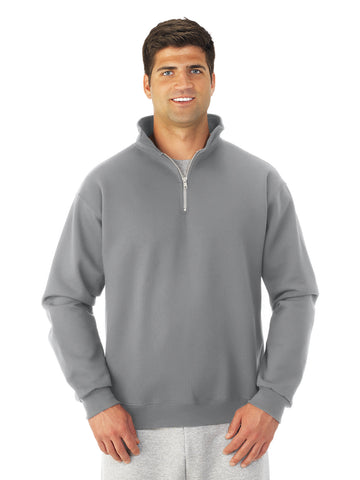 Jerzees Mens NuBlend Super Sweats Quarter-Zip Cadet Collar Sweatshirt