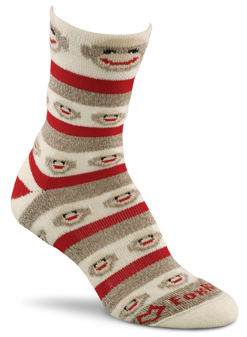 Fox River Red Heel Monkey Stripe Lightweight Crew Socks - Best Seller!