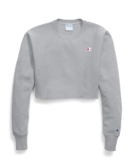 Champion Life Womens Reverse Weave Cropped Cut Off Crew-Mens Fit