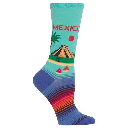 Hot Sox Womens Mexico Crew Socks