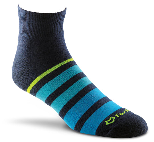Fox River Rally Stripe Men`s Lightweight Quarter Crew Socks