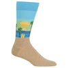 Hot Sox Mens Beach Scenic Crew Socks