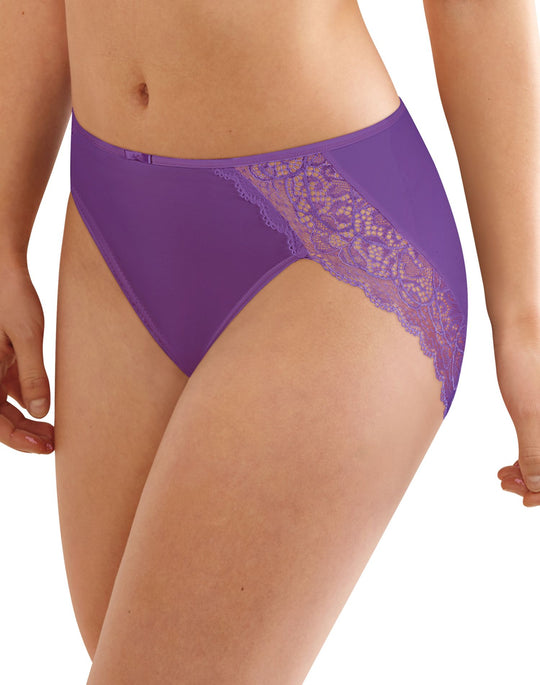 Bali Womens Lace Desire Microfiber Hi-Cut Brief