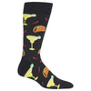 Hot Sox Mens Margaritas and Tacos Crew Socks