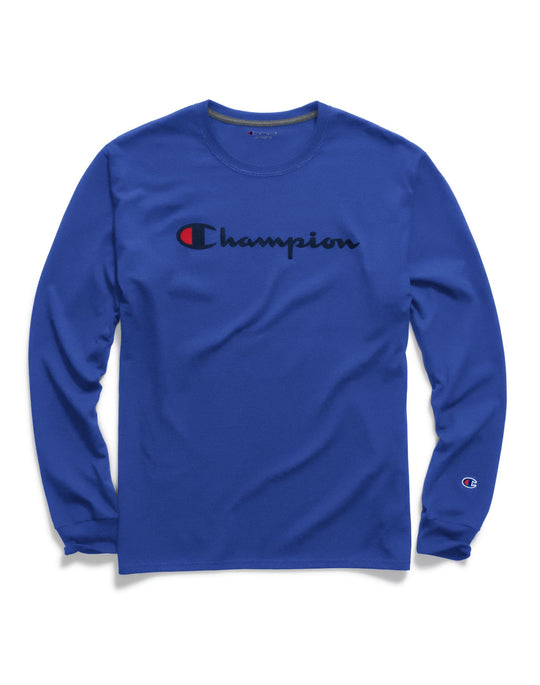 Champion Mens Classic Jersey Long-Sleeve Tee