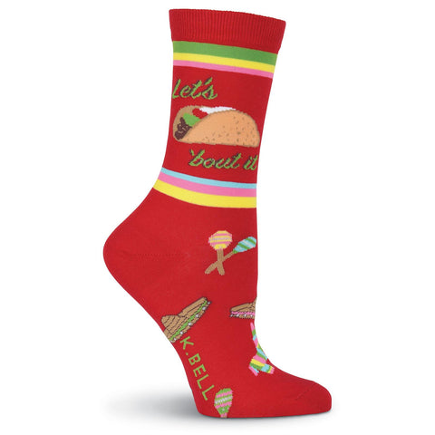 K. Bell Womens Lets Taco Crew Socks