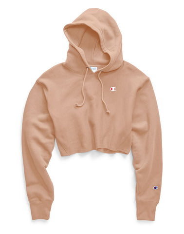 Champion Life Womens Reverse Weave Cropped Cut Off Pullover Hoodie