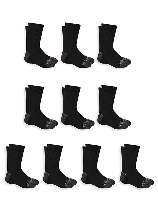Fruit of the Loom Boys 10 Pair Half Cushion Crew Socks