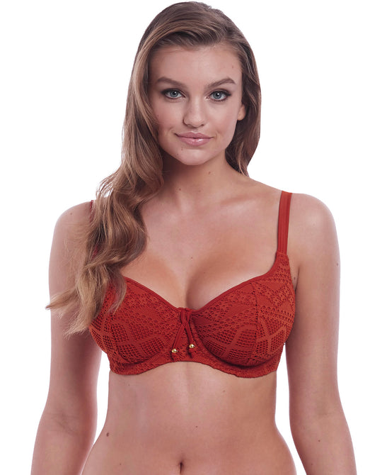 Freya Womens Sundance Underwire Sweetheart Padded Bikini Top