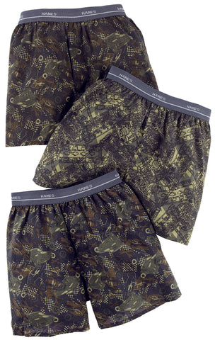 Hanes Men's Modern Printed Woven Boxer