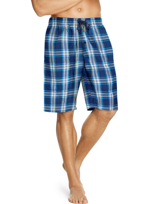 Hanes Men`s Woven Plaid 2-Pack Shorts