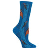 Hot Sox Womens Owl and Woodpecker Crew Socks