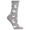 Hot Sox Womens Harp Seal Crew Socks