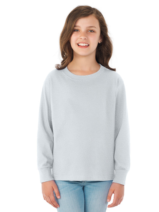 Fruit Of The Loom Youth HD Cotton Long Sleeve Crew T-Shirt
