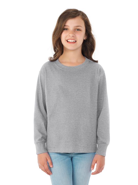 Fruit Of The Loom Youth HD Cotton Long Sleeve Crew T-Shirt