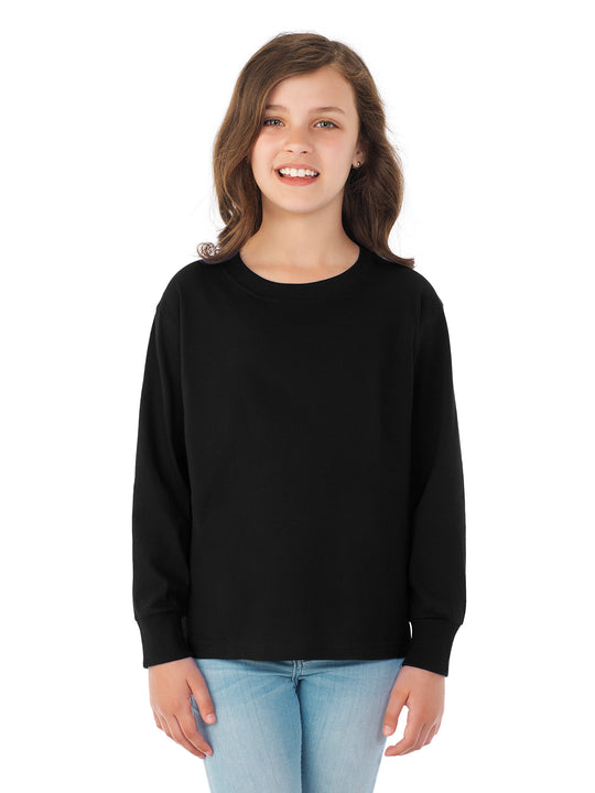 Fruit Of The Loom Youth HD Cotton Long Sleeve Crew T-Shirt