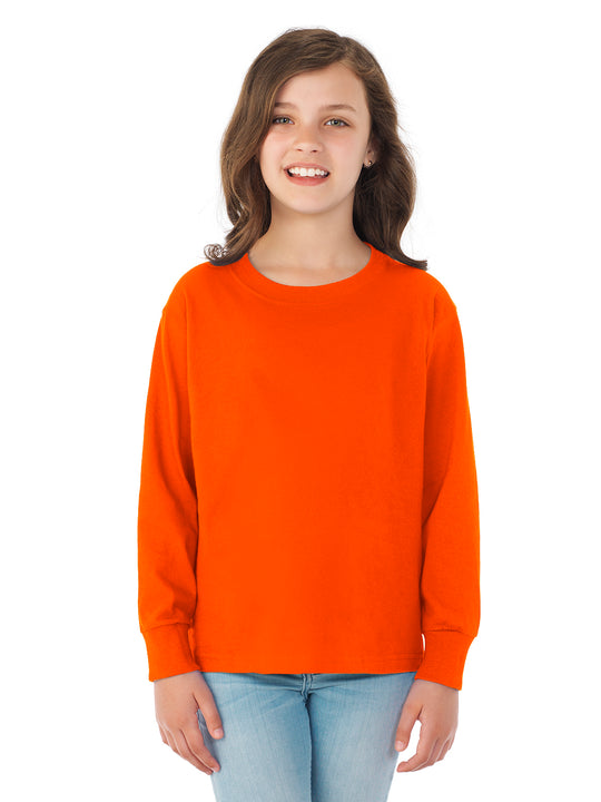 Fruit Of The Loom Youth HD Cotton Long Sleeve Crew T-Shirt