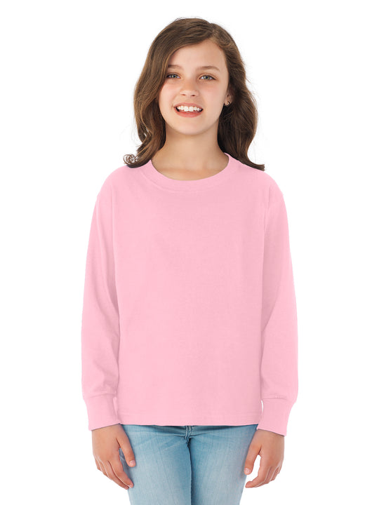 Fruit Of The Loom Youth HD Cotton Long Sleeve Crew T-Shirt