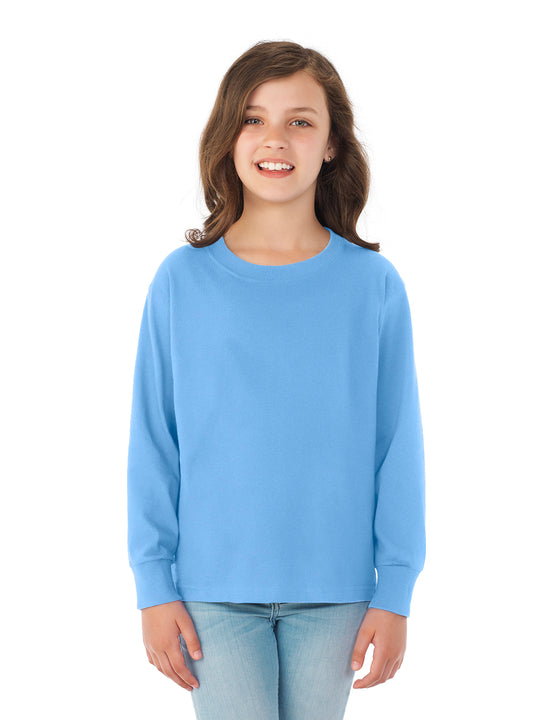 Fruit Of The Loom Youth HD Cotton Long Sleeve Crew T-Shirt