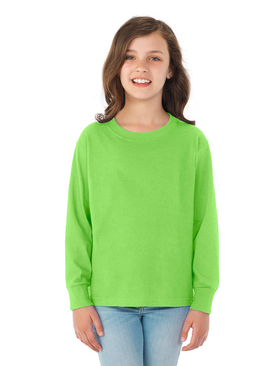 Fruit Of The Loom Youth HD Cotton Long Sleeve Crew T-Shirt