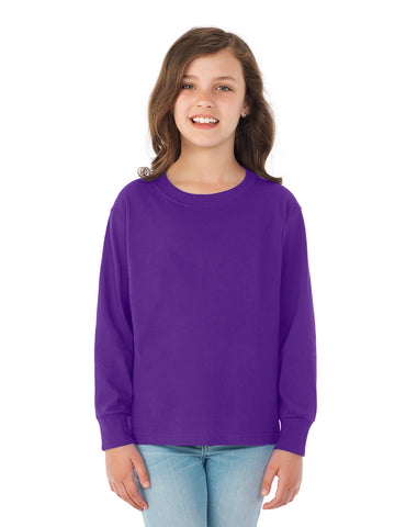 Fruit Of The Loom Youth HD Cotton Long Sleeve Crew T-Shirt