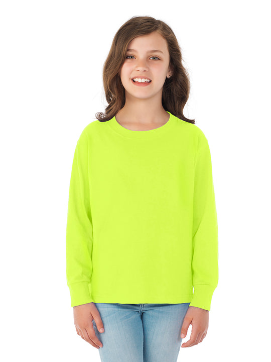 Fruit Of The Loom Youth HD Cotton Long Sleeve Crew T-Shirt