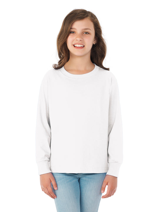Fruit Of The Loom Youth HD Cotton Long Sleeve Crew T-Shirt
