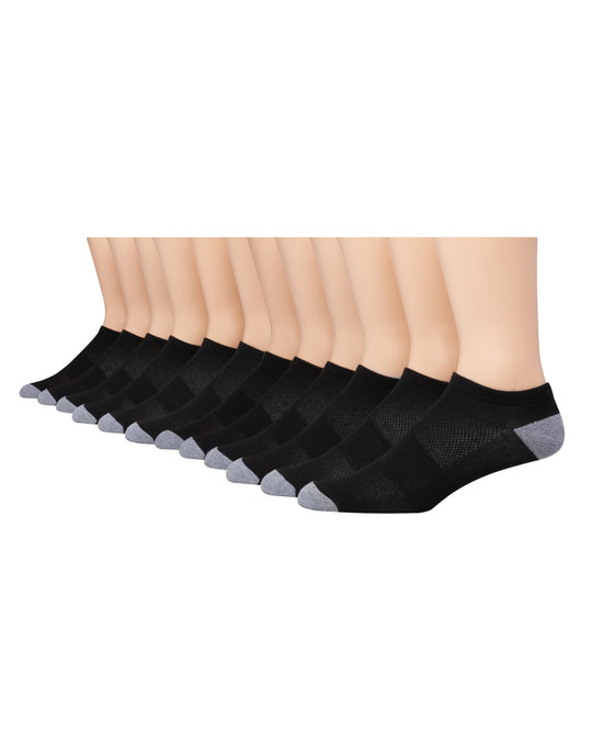 Hanes Mens FreshIQ X-Temp Low Cut Socks 12-Pack