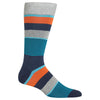 Hot Sox Mens Multi Mixed Stripe Crew Socks
