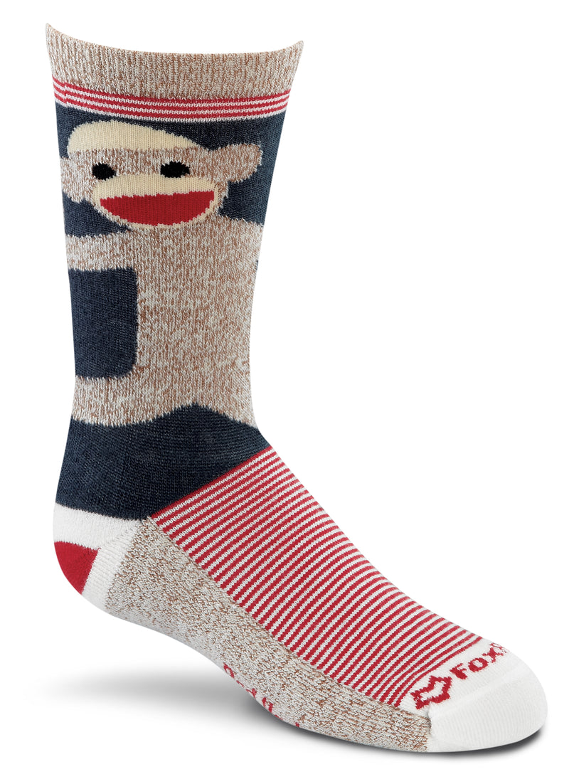 Fox River Monkey Hugs Kids Lightweight Crew Socks